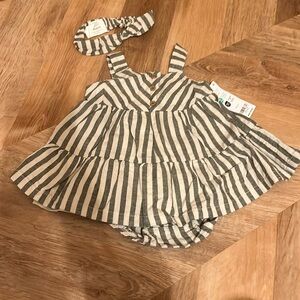 Carters dress with matching bloomers and headban